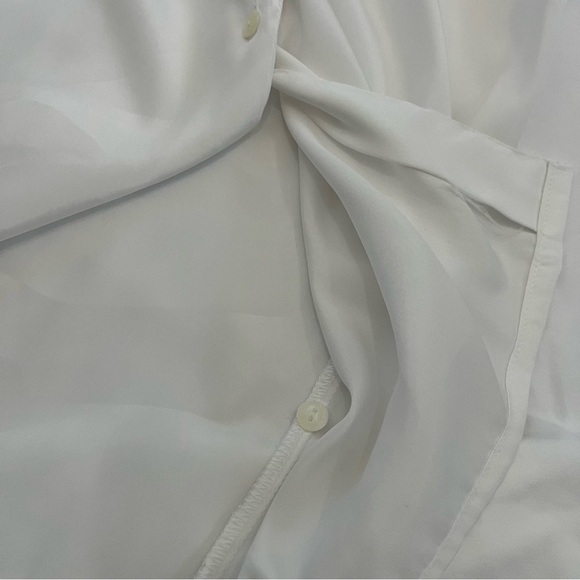 Vintage White Embroidered Short Sleeve Collar Blouse - Picture 7 of 10